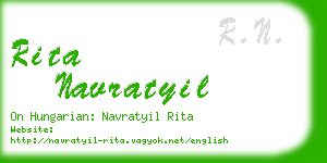 rita navratyil business card